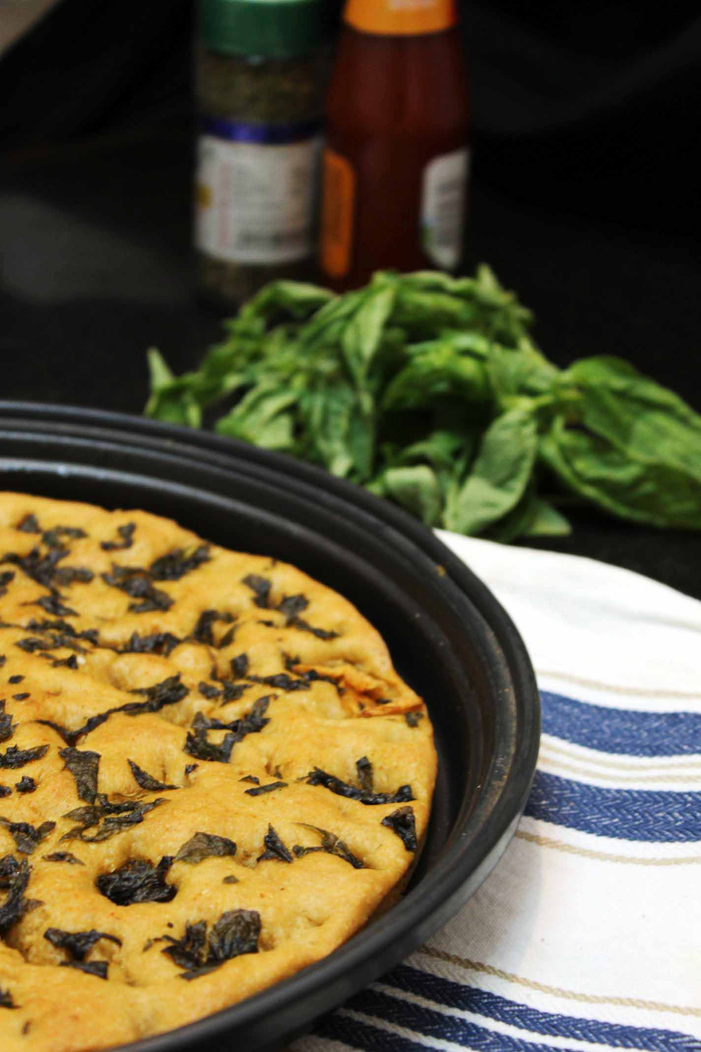 Italian Basil and Garlic Focaccia