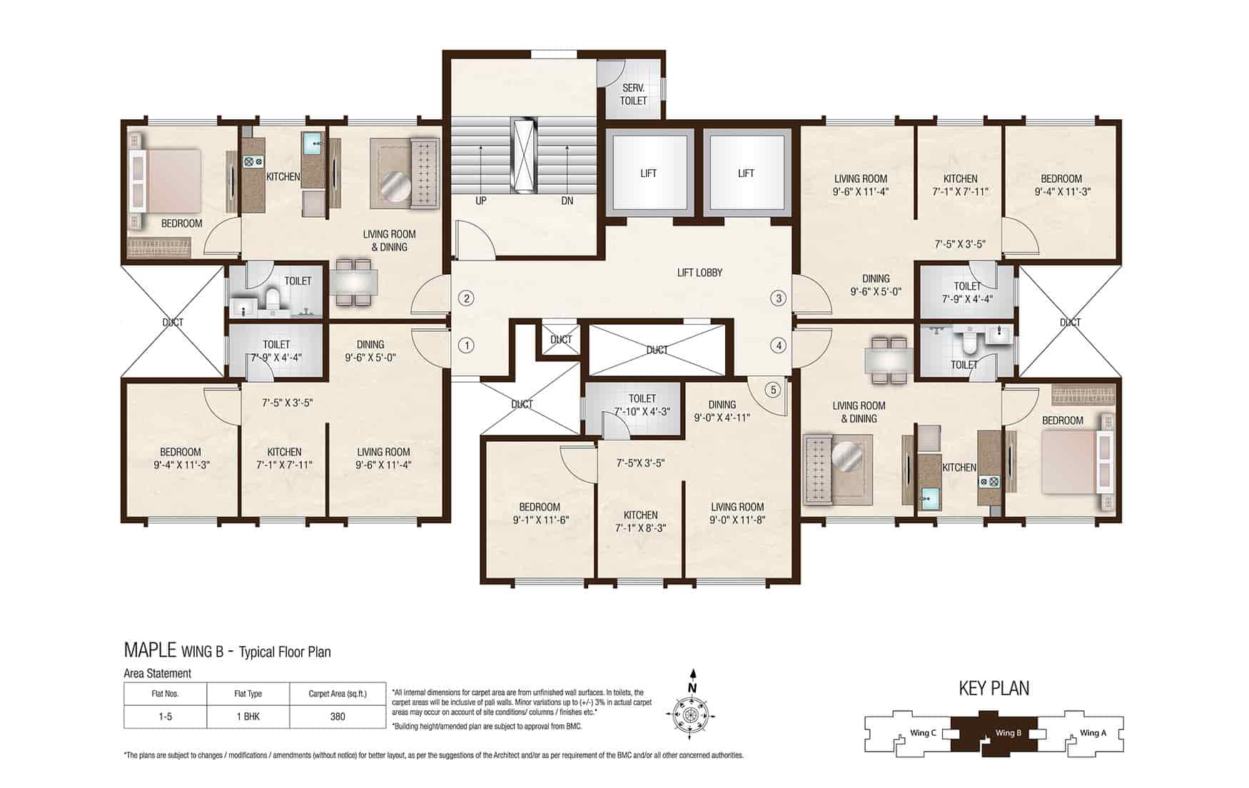 Hirananadani maple 1bhk