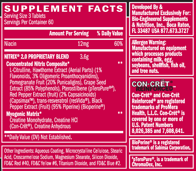 BSN NUTRITION NITRIX 2.0 SPECIFICATION INDIA PRICE